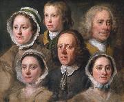 HOGARTH, William Heads of Six of Hogarth's Servants (mk08) USA oil painting artist